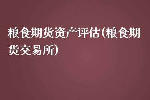 粮食期货资产评估(粮食期货交易所)_https://www.zztgc.com_期货行情_第1张