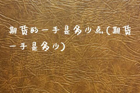 期货的一手是多少点(期货一手是多少)_https://www.zztgc.com_期货开户_第1张