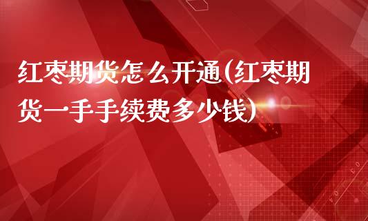 红枣期货怎么开通(红枣期货一手手续费多少钱)_https://www.zztgc.com_期货入门_第1张