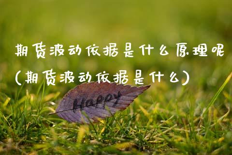 期货波动依据是什么原理呢(期货波动依据是什么)_https://www.zztgc.com_黄金期货_第1张