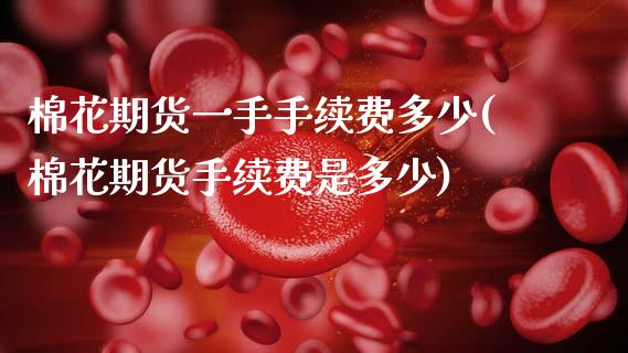 棉花期货一手手续费多少(棉花期货手续费是多少)_https://www.zztgc.com_原油期货_第1张
