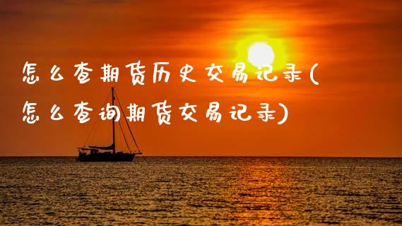 怎么查期货历史交易记录(怎么查询期货交易记录)_https://www.zztgc.com_期货直播_第1张
