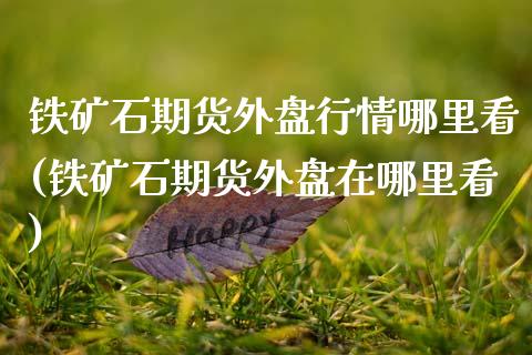 铁矿石期货外盘行情哪里看(铁矿石期货外盘在哪里看)_https://www.zztgc.com_期货入门_第1张