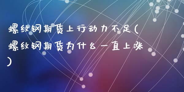 螺纹钢期货上行动力不足(螺纹钢期货为什么一直上涨)_https://www.zztgc.com_期货入门_第1张