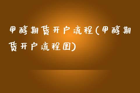 甲醇期货开户流程(甲醇期货开户流程图)_https://www.zztgc.com_期货直播_第1张