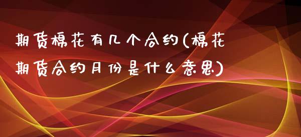 期货棉花有几个合约(棉花期货合约月份是什么意思)_https://www.zztgc.com_期货行情_第1张