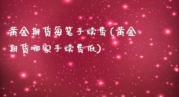 黄金期货每笔手续费(黄金期货哪家手续费低)_https://www.zztgc.com_期货行情_第1张