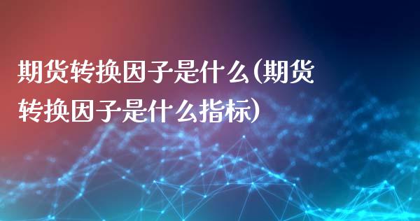 期货转换因子是什么(期货转换因子是什么指标)_https://www.zztgc.com_期货直播_第1张