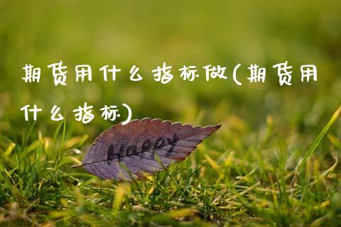期货用什么指标做(期货用什么指标)_https://www.zztgc.com_期货直播_第1张