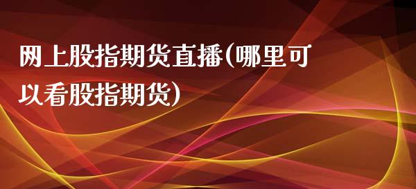 网上股指期货直播(哪里可以看股指期货)_https://www.zztgc.com_期货行情_第1张