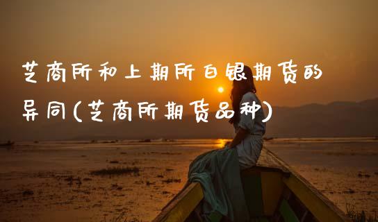 芝商所和上期所白银期货的异同(芝商所期货品种)_https://www.zztgc.com_原油期货_第1张