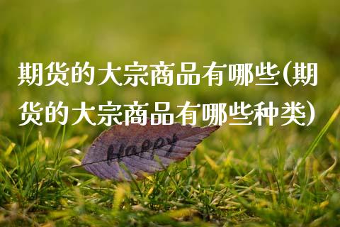 期货的大宗商品有哪些(期货的大宗商品有哪些种类)_https://www.zztgc.com_期货入门_第1张