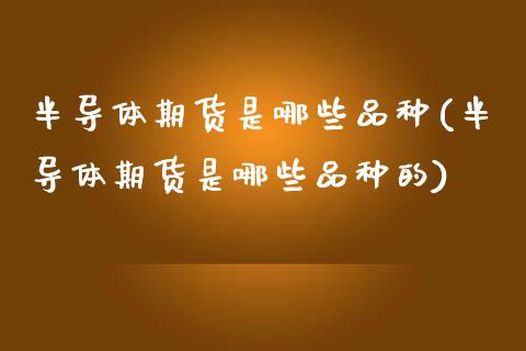 半导体期货是哪些品种(半导体期货是哪些品种的)_https://www.zztgc.com_黄金期货_第1张