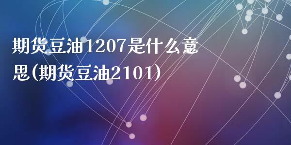 期货豆油1207是什么意思(期货豆油2101)_https://www.zztgc.com_期货入门_第1张