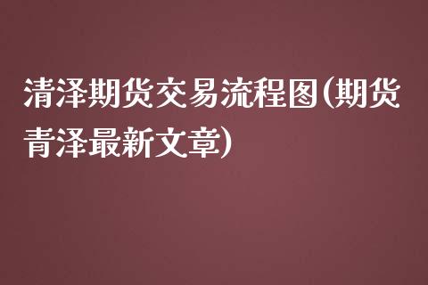 清泽期货交易流程图(期货青泽最新文章)_https://www.zztgc.com_期货入门_第1张