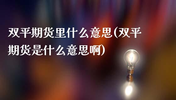 双平期货里什么意思(双平期货是什么意思啊)_https://www.zztgc.com_期货开户_第1张