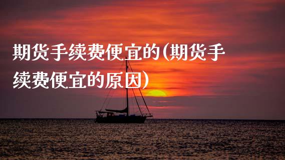 期货手续费便宜的(期货手续费便宜的原因)_https://www.zztgc.com_黄金期货_第1张