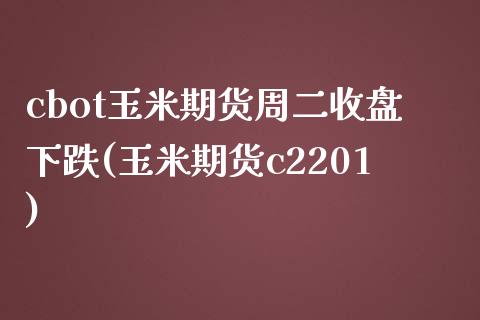 cbot玉米期货周二收盘下跌(玉米期货c2201)_https://www.zztgc.com_期货行情_第1张