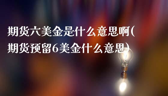 期货六美金是什么意思啊(期货预留6美金什么意思)_https://www.zztgc.com_黄金期货_第1张