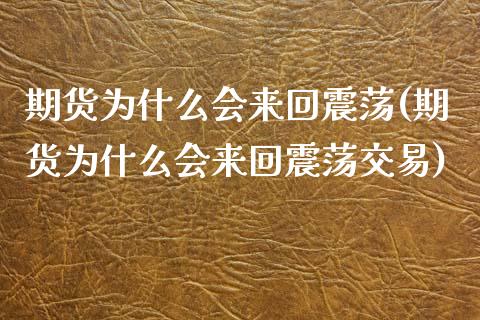 期货为什么会来回震荡(期货为什么会来回震荡交易)_https://www.zztgc.com_期货行情_第1张