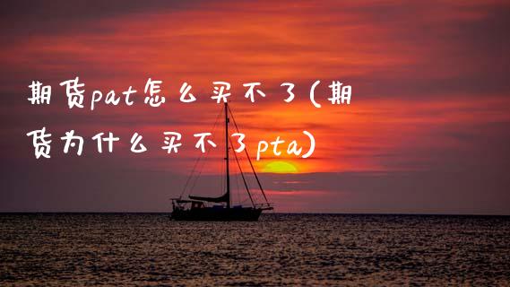 期货pat怎么买不了(期货为什么买不了pta)_https://www.zztgc.com_期货行情_第1张