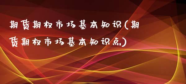 期货期权市场基本知识(期货期权市场基本知识点)_https://www.zztgc.com_期货直播_第1张