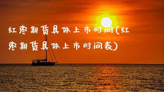 红枣期货具体上市时间(红枣期货具体上市时间表)_https://www.zztgc.com_期货行情_第1张