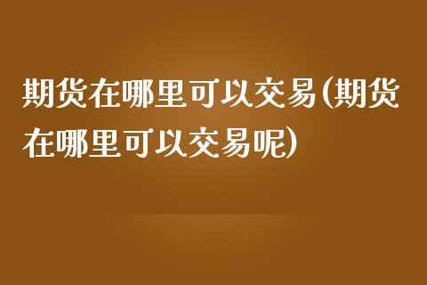 期货在哪里可以交易(期货在哪里可以交易呢)_https://www.zztgc.com_期货行情_第1张