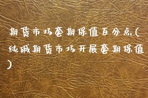 期货市场套期保值百分点(纯碱期货市场开展套期保值)_https://www.zztgc.com_期货行情_第1张