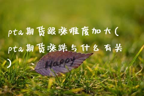 pta期货跟涨难度加大(pta期货涨跌与什么有关)_https://www.zztgc.com_期货行情_第1张