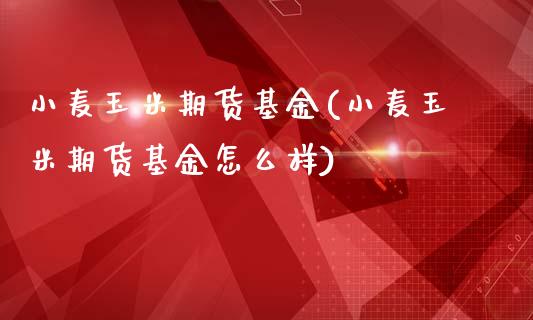 小麦玉米期货基金(小麦玉米期货基金怎么样)_https://www.zztgc.com_原油期货_第1张