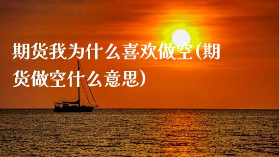 期货我为什么喜欢做空(期货做空什么意思)_https://www.zztgc.com_原油期货_第1张