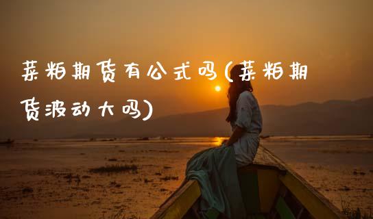菜粕期货有公式吗(菜粕期货波动大吗)_https://www.zztgc.com_期货入门_第1张