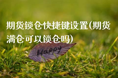 期货锁仓快捷键设置(期货满仓可以锁仓吗)_https://www.zztgc.com_期货开户_第1张