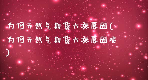 为何天然气期货大涨原因(为何天然气期货大涨原因呢)_https://www.zztgc.com_期货行情_第1张