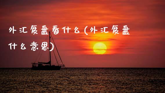外汇复盘看什么(外汇复盘什么意思)_https://www.zztgc.com_黄金期货_第1张
