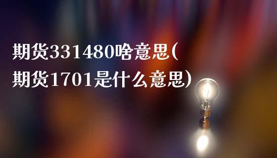 期货331480啥意思(期货1701是什么意思)_https://www.zztgc.com_期货行情_第1张