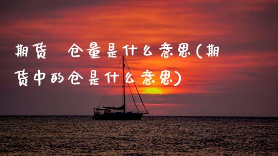 期货扡仓量是什么意思(期货中的仓是什么意思)_https://www.zztgc.com_期货入门_第1张