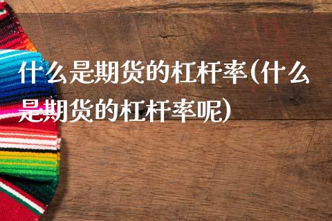 什么是期货的杠杆率(什么是期货的杠杆率呢)_https://www.zztgc.com_原油期货_第1张