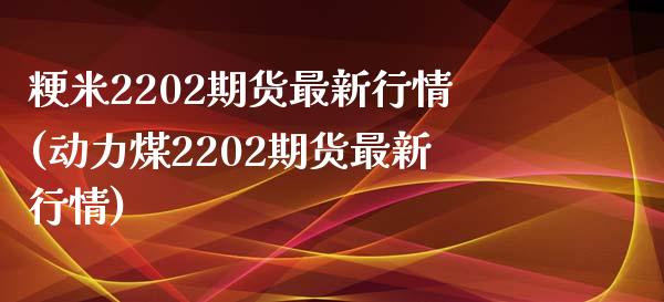 粳米2202期货最新行情(动力煤2202期货最新行情)_https://www.zztgc.com_黄金期货_第1张