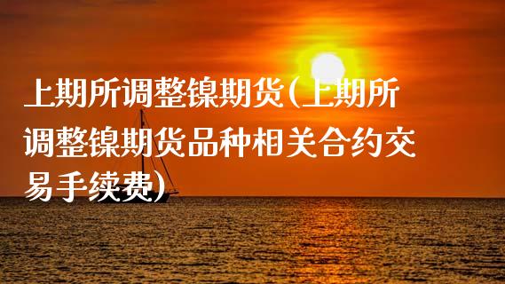 上期所调整镍期货(上期所调整镍期货品种相关合约交易手续费)_https://www.zztgc.com_期货行情_第1张