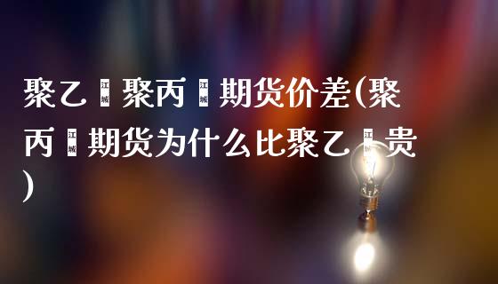 聚乙烯聚丙烯期货价差(聚丙烯期货为什么比聚乙烯贵)_https://www.zztgc.com_黄金期货_第1张