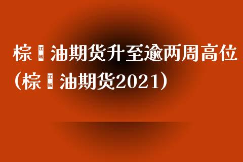 棕榈油期货升至逾两周高位(棕榈油期货2021)_https://www.zztgc.com_期货行情_第1张