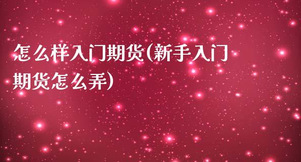 怎么样入门期货(新手入门期货怎么弄)_https://www.zztgc.com_期货行情_第1张
