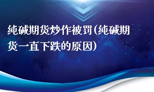 纯碱期货炒作被罚(纯碱期货一直下跌的原因)_https://www.zztgc.com_期货行情_第1张