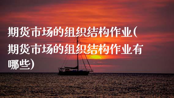 期货市场的组织结构作业(期货市场的组织结构作业有哪些)_https://www.zztgc.com_原油期货_第1张