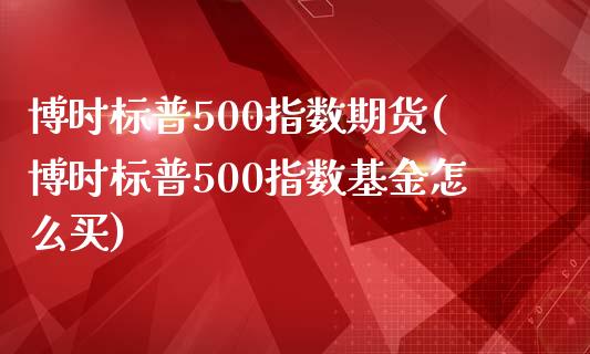 博时标普500指数期货(博时标普500指数基金怎么买)_https://www.zztgc.com_原油期货_第1张