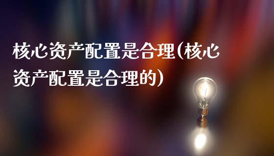 核心资产配置是合理(核心资产配置是合理的)_https://www.zztgc.com_期货开户_第1张