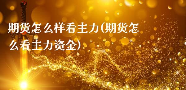 期货怎么样看主力(期货怎么看主力资金)_https://www.zztgc.com_原油期货_第1张
