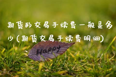 期货的交易手续费一般是多少(期货交易手续费明细)_https://www.zztgc.com_原油期货_第1张